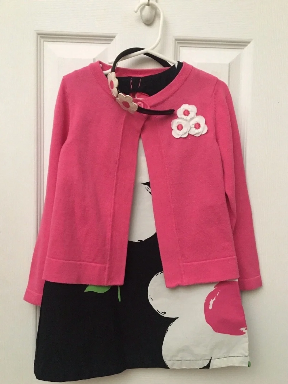 Gymboree Dress Girls Size 4T Cardigan Headband Park Daisy Collection